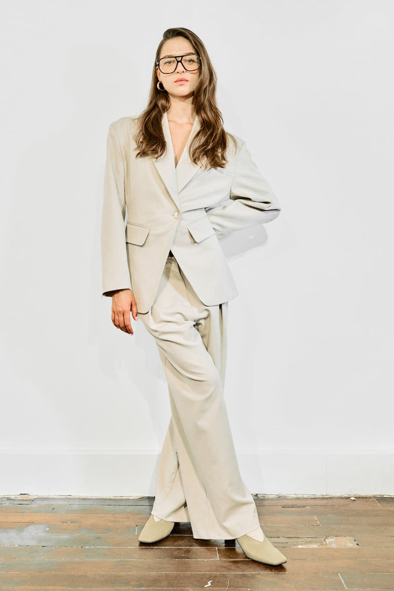 Project Wave - Korean Women Fashion - #vintageinspired - Pale Two Tuck Wool Trouser - 3