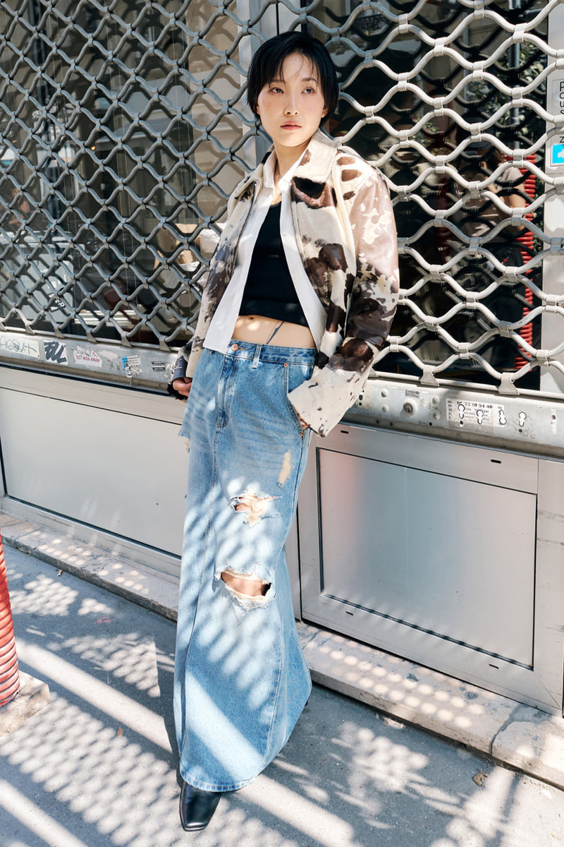 Project Wave - Korean Women Fashion - #womensfashion - Damange Maxi Denim Skirt - 2