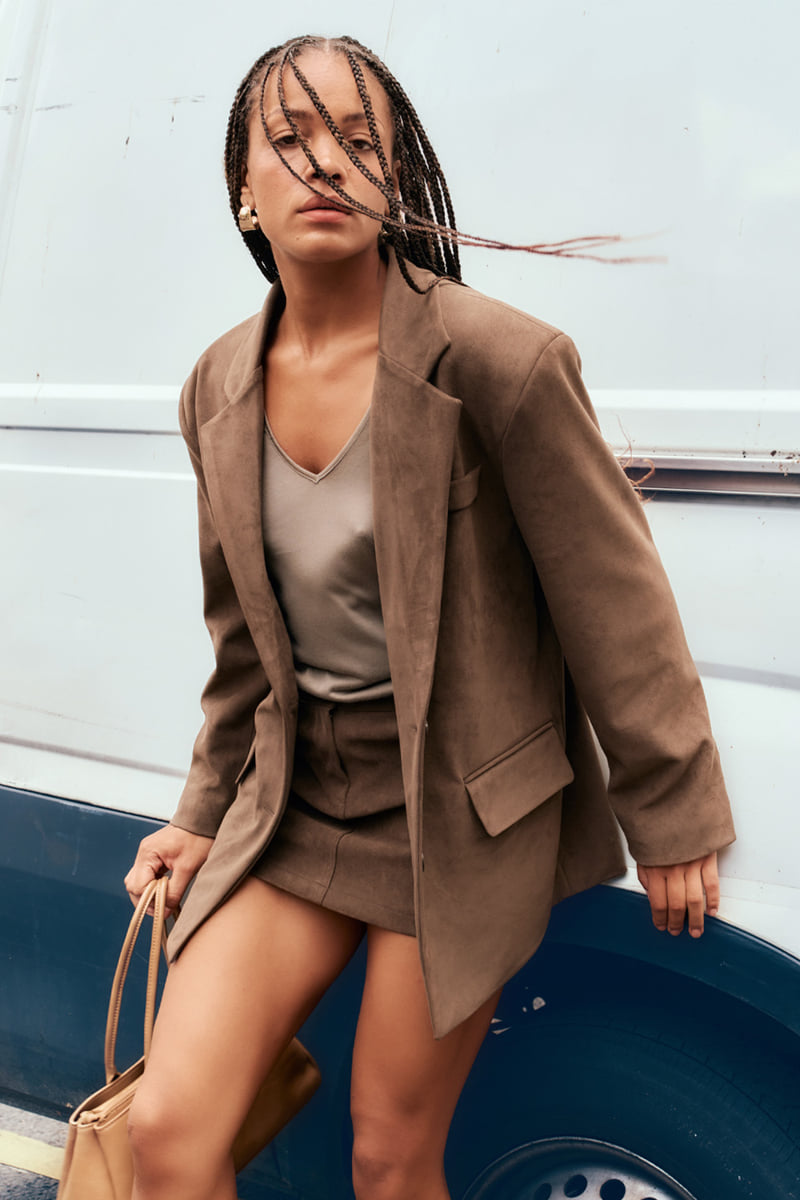 Project Wave - Korean Women Fashion - #momslook - Suede Dying Belt Skirt - 4