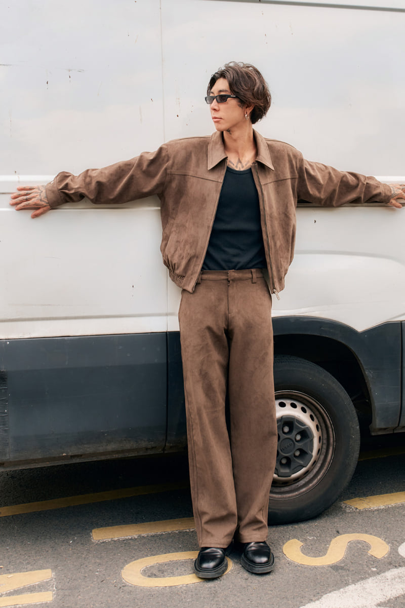 Project Wave - Korean Women Fashion - #womensfashion - Suede Zip-up Blouson - 6