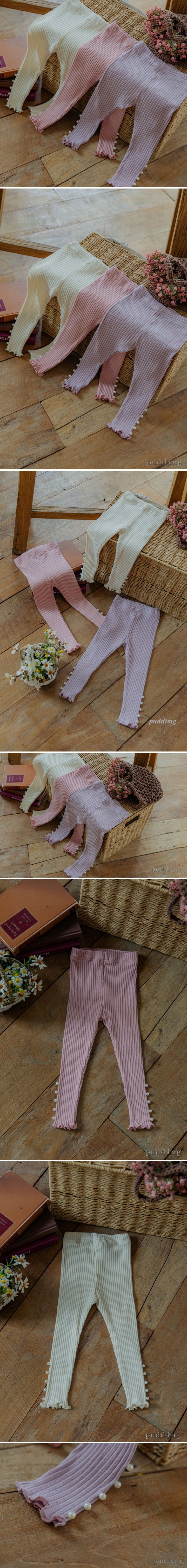 Pudding - Korean Children Fashion - #childrensboutique - Autumn Pearl Leggings - 2
