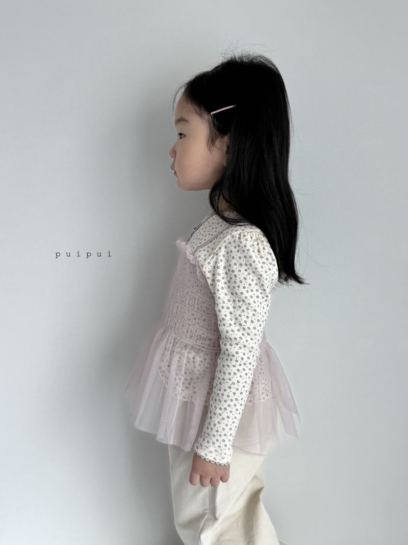 Puipui - Korean Children Fashion - #minifashionista - Floral Tee - 4