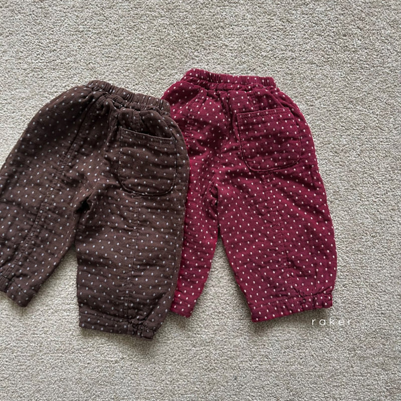 Raker - Korean Children Fashion - #Kfashion4kids - Dot Elastic Band Pants - 3