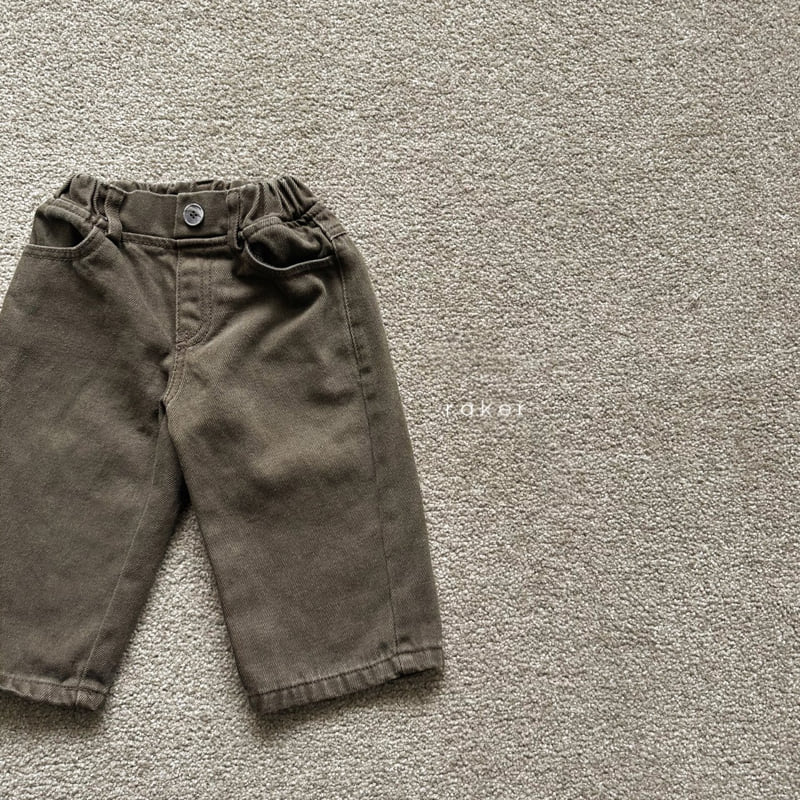 Raker - Korean Children Fashion - #childofig - Smile Tag Straight Pants - 2