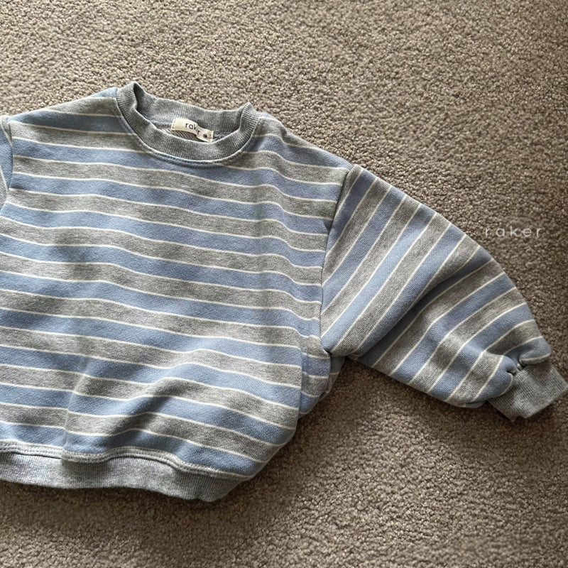 Raker - Korean Children Fashion - #childofig - Macaron Stripe Sweatshirt - 2