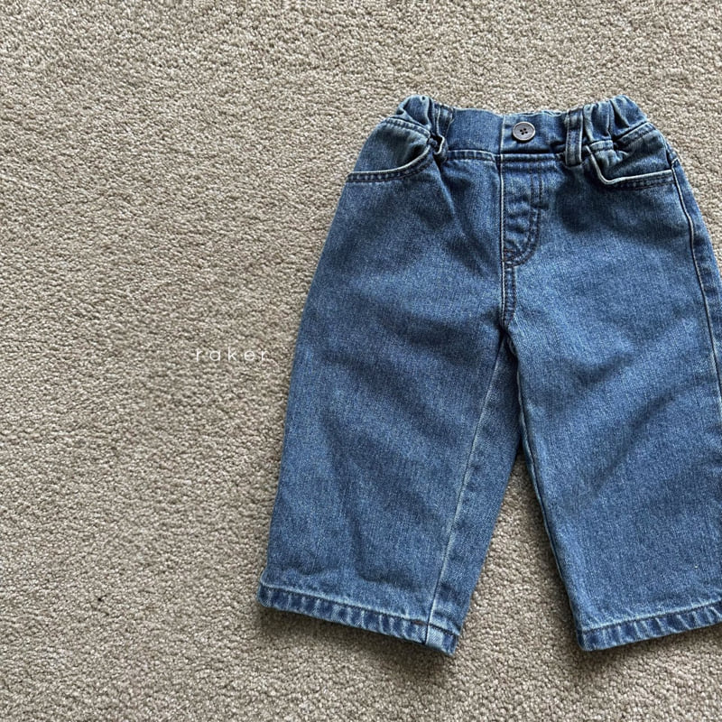 Raker - Korean Children Fashion - #childofig - Smile Tag Straight Pants - 4