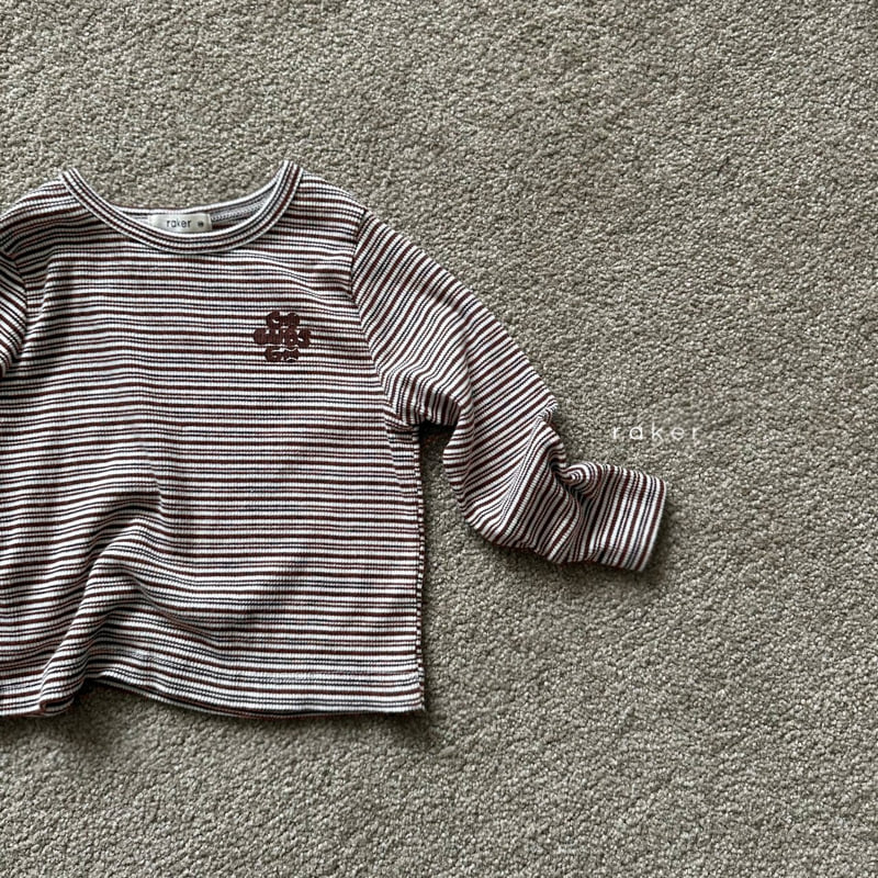 Raker - Korean Children Fashion - #childrensboutique - Go Go Stripe Ribbed Tee - 2
