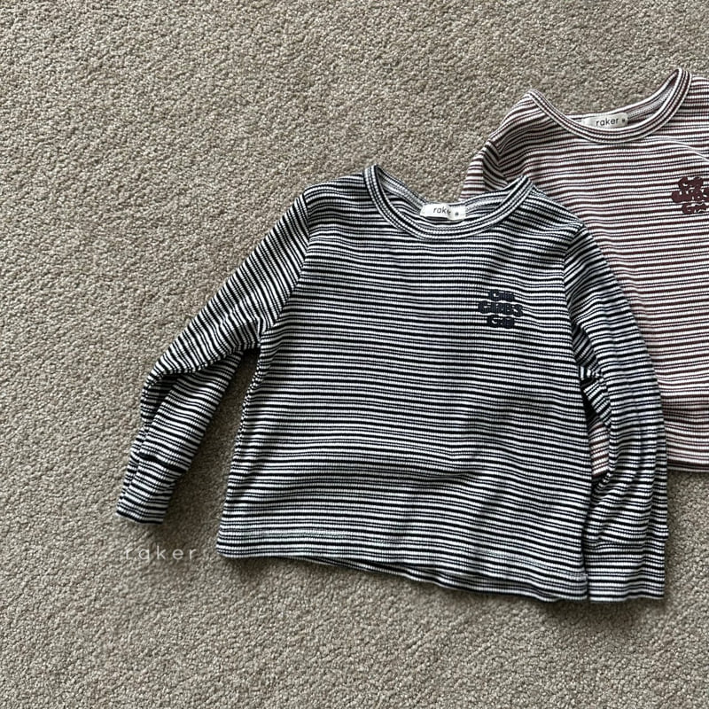 Raker - Korean Children Fashion - #designkidswear - Go Go Stripe Ribbed Tee - 3