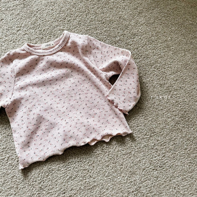 Raker - Korean Children Fashion - #discoveringself - Lisa Floral Ribbed Tee - 3
