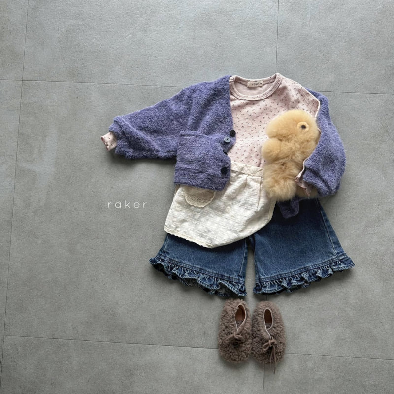 Raker - Korean Children Fashion - #kidsshorts - Lisa Floral Ribbed Tee - 5
