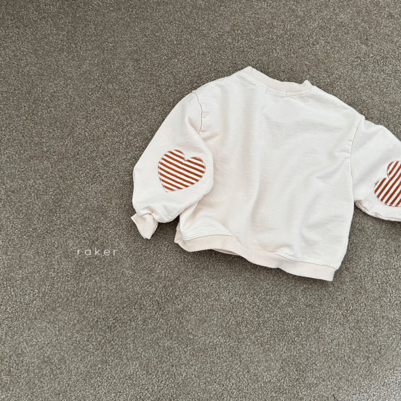 Raker - Korean Children Fashion - #kidsstore - Heart Sleeve Sweatshirt - 3