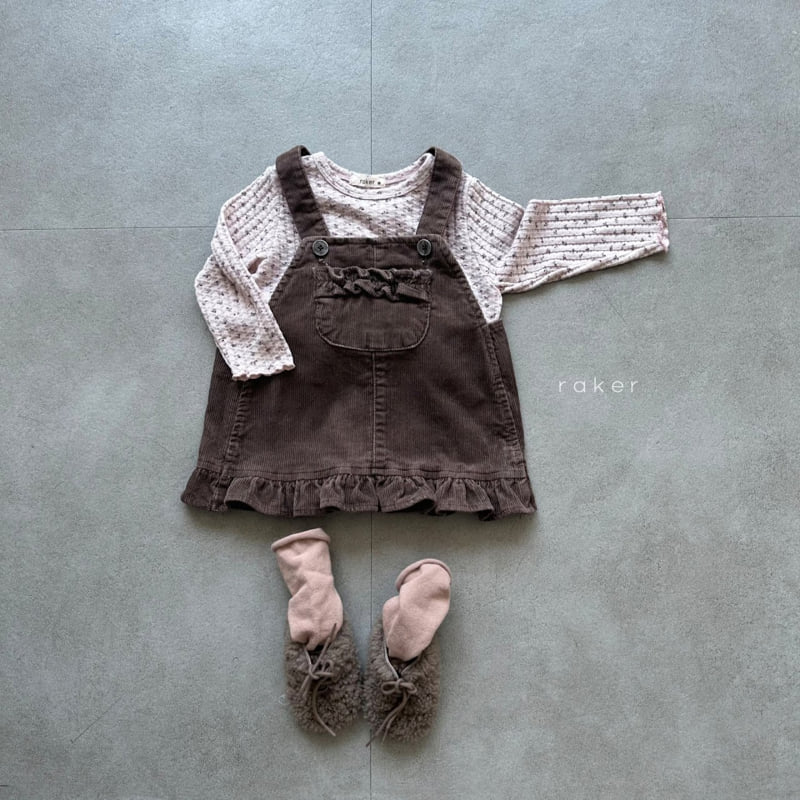 Raker - Korean Children Fashion - #kidzfashiontrend - Frill Pocket Jumper Skirt - 5