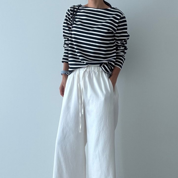 Ripple - Korean Women Fashion - #momslook - Sweet Stripe Tee - 3