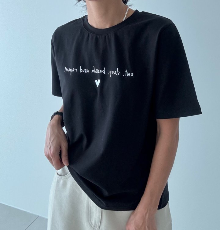 Ripple - Korean Women Fashion - #vintageinspired - Mini Heart Tee - 5