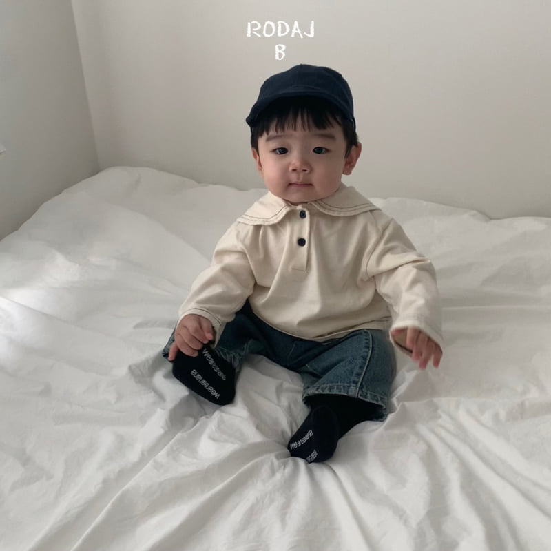 Roda J - Korean Baby Fashion - #babyboutique - Bebe Panel Denim Pants - 8