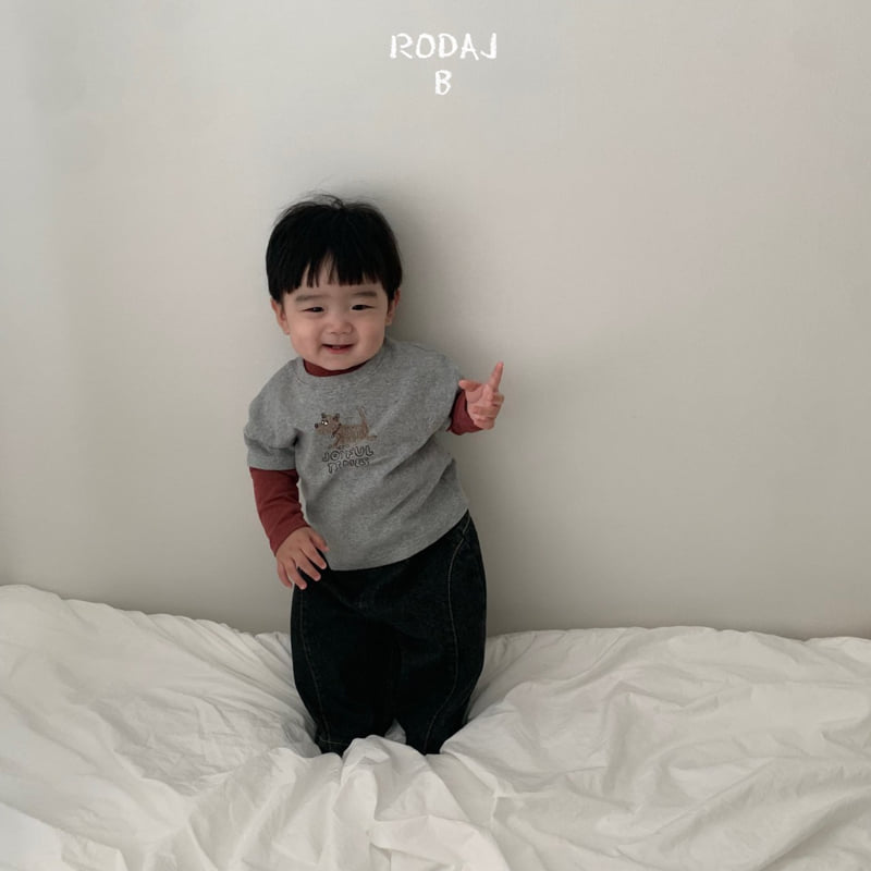 Roda J - Korean Baby Fashion - #babyoutfit - Bebe Panel Denim Pants - 4