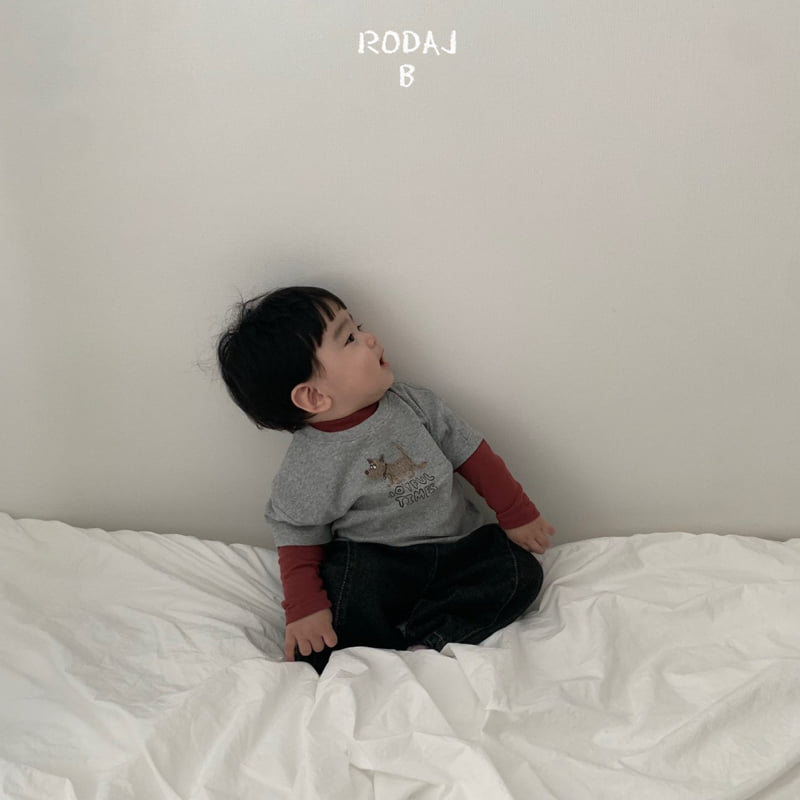 Roda J - Korean Baby Fashion - #onlinebabyboutique - Bebe Panel Denim Pants - 5