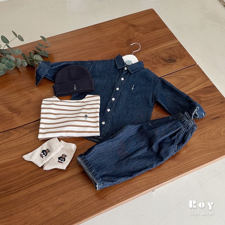 Roy - Korean Children Fashion - #childrensboutique - Toy Denim Shirt - 9