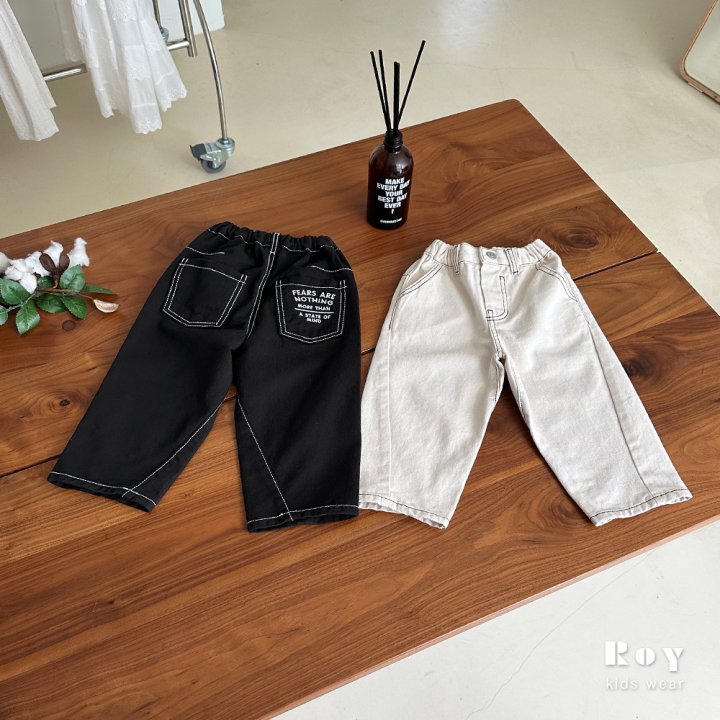 Roy - Korean Children Fashion - #minifashionista - More Embroidery Pants - 4
