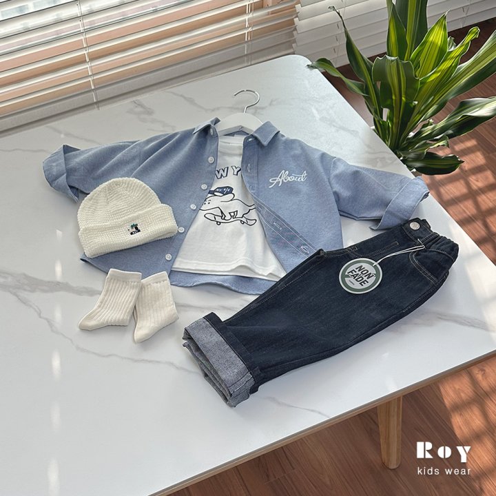 Roy - Korean Children Fashion - #prettylittlegirls - Non-Fade Roll-Up Jeans - 2