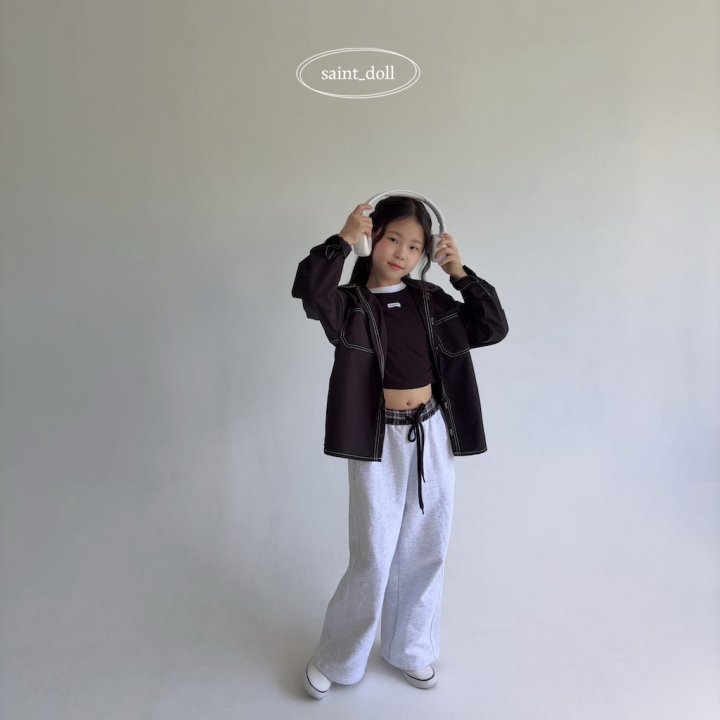 Saint Doll - Korean Children Fashion - #Kfashion4kids - Obi Check Contrast Pants - 11