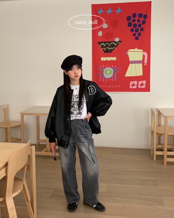 Saint Doll - Korean Children Fashion - #Kfashion4kids - Strap Denim Wide Pants - 9