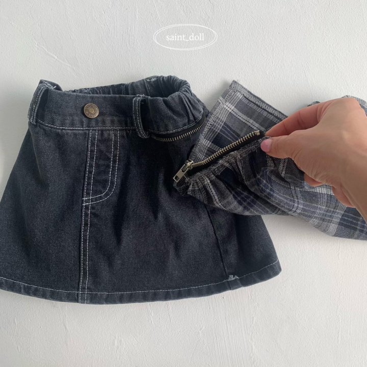 Saint Doll - Korean Children Fashion - #Kfashion4kids - Check Zipper Skirt - 9