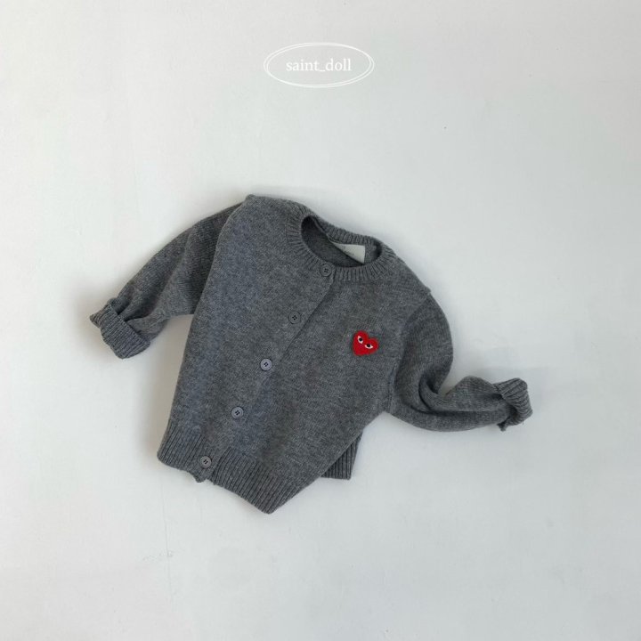 Saint Doll - Korean Children Fashion - #childofig - Heart Cardigan - 3