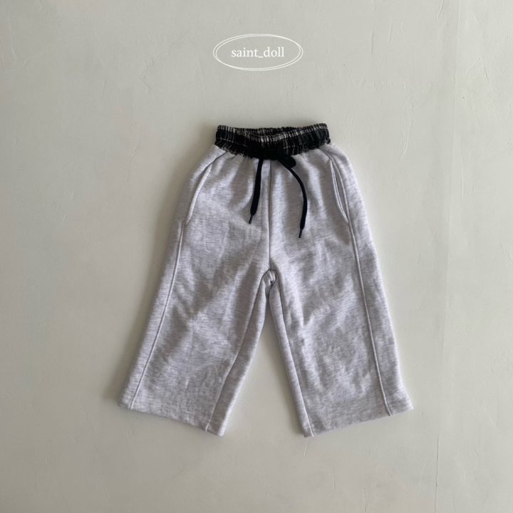 Saint Doll - Korean Children Fashion - #childofig - Obi Check Contrast Pants - 4