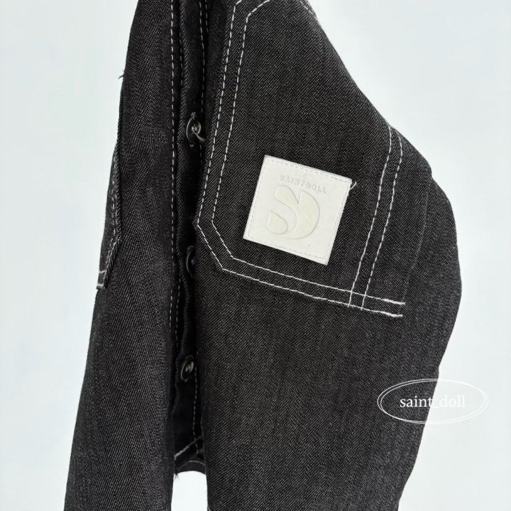 Saint Doll - Korean Children Fashion - #childofig - Boyfriend Denim Shirt - 4