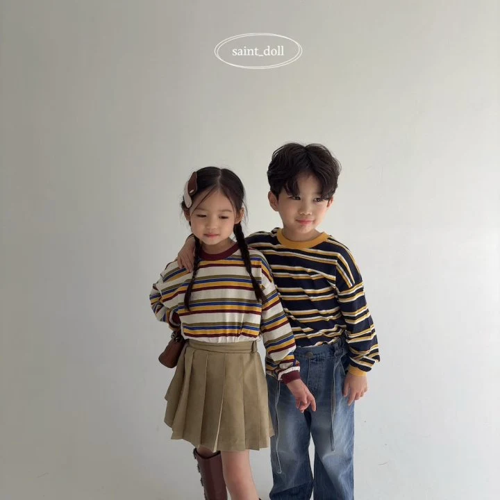 Saint Doll - Korean Children Fashion - #childrensboutique - Jerry Stripe Tee - 12