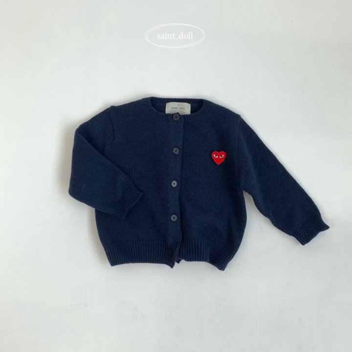 Saint Doll - Korean Children Fashion - #childofig - Heart Cardigan - 4