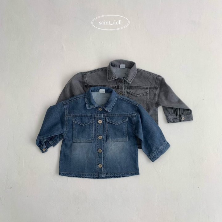 Saint Doll - Korean Children Fashion - #designkidswear - Sailor Denim Jacket