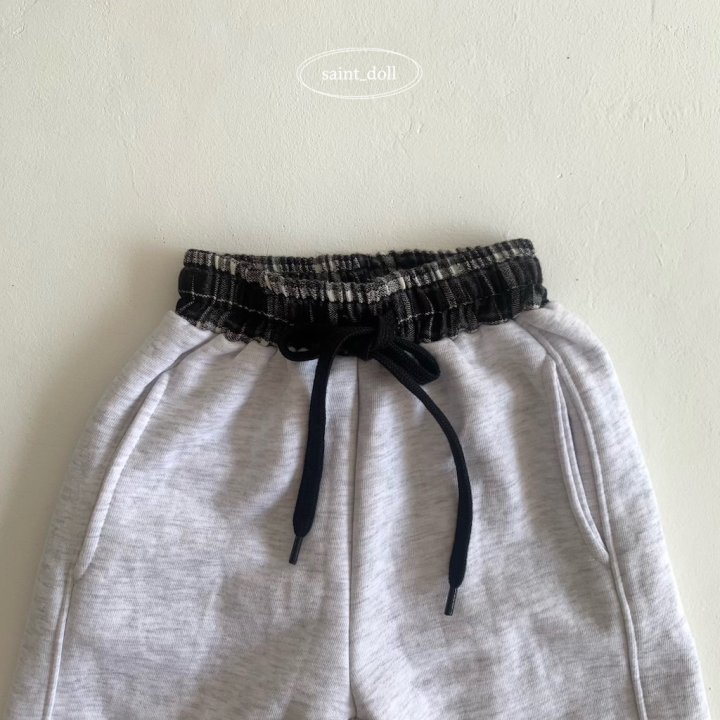 Saint Doll - Korean Children Fashion - #designkidswear - Obi Check Contrast Pants - 5