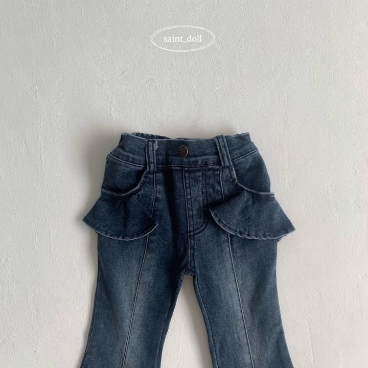 Saint Doll - Korean Children Fashion - #designkidswear - Ruffle Denim Bootcut Pants - 3