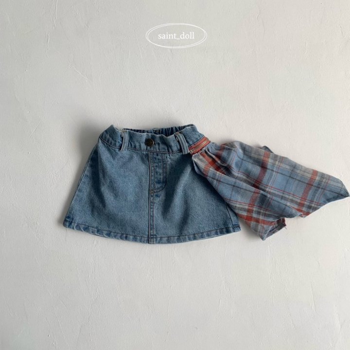 Saint Doll - Korean Children Fashion - #designkidswear - Check Zipper Skirt - 3