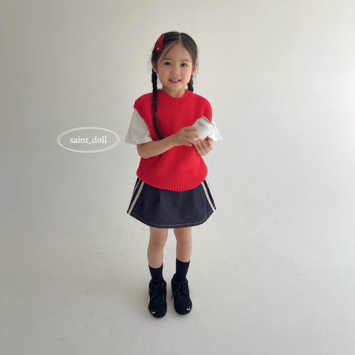 Saint Doll - Korean Children Fashion - #discoveringself - Denim Tape Skirt - 12