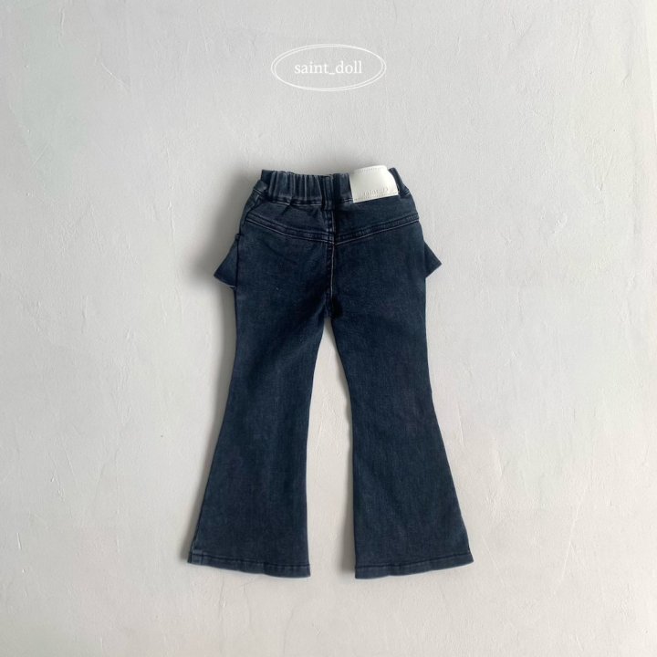 Saint Doll - Korean Children Fashion - #designkidswear - Ruffle Denim Bootcut Pants - 4