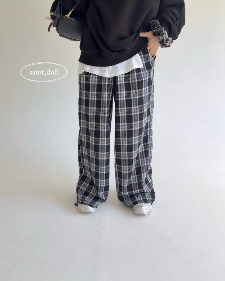 Saint Doll - Korean Children Fashion - #fashionkids - Check String Pants - 9