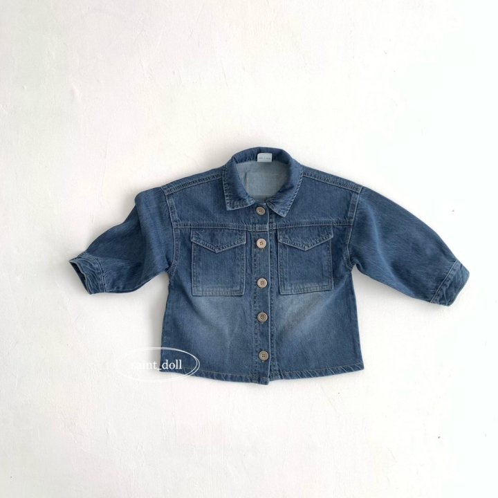 Saint Doll - Korean Children Fashion - #fashionkids - Sailor Denim Jacket - 3