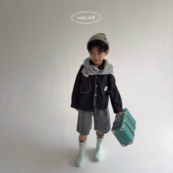 Saint Doll - Korean Children Fashion - #fashionkids - Boyfriend Denim Shirt - 7