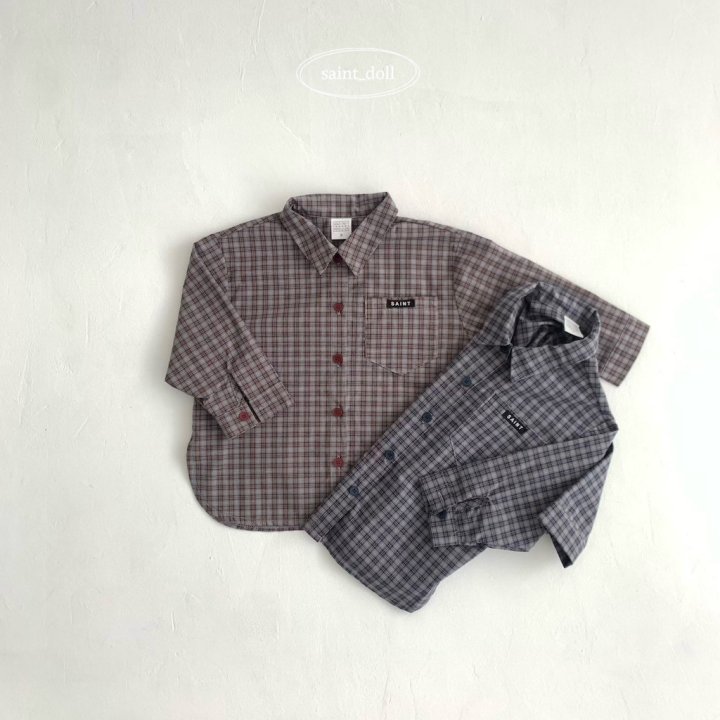 Saint Doll - Korean Children Fashion - #fashionkids - Myu Myu Check Shirt