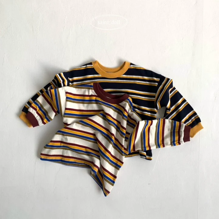 Saint Doll - Korean Children Fashion - #fashionkids - Jerry Stripe Tee