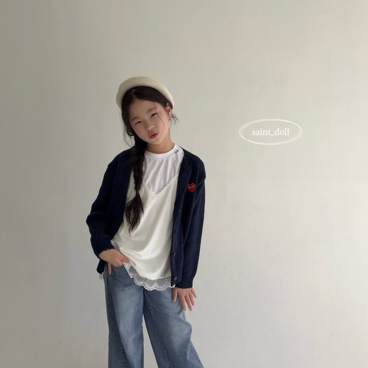 Saint Doll - Korean Children Fashion - #fashionkids - Heart Cardigan - 7