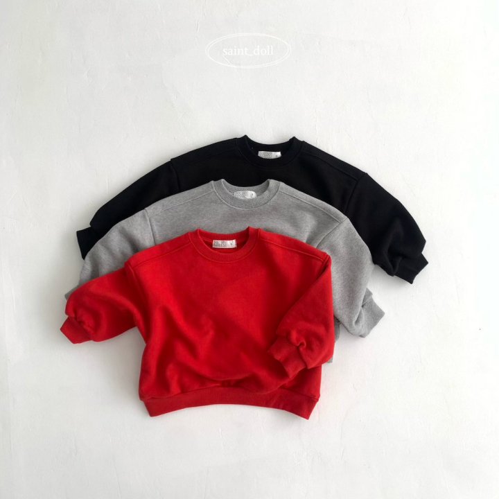 Saint Doll - Korean Children Fashion - #kidsshorts - Autumn Plain Sweatshirt