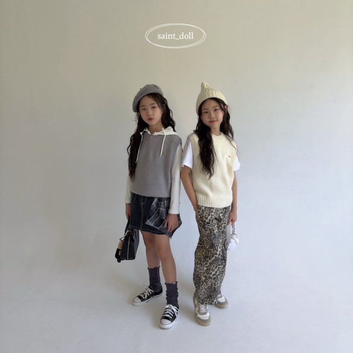 Saint Doll - Korean Children Fashion - #kidsshorts - Amber Knit Vest - 7