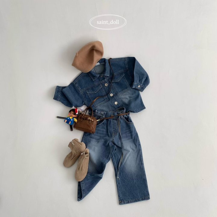 Saint Doll - Korean Children Fashion - #kidsstore - Sailor Denim Jacket - 5
