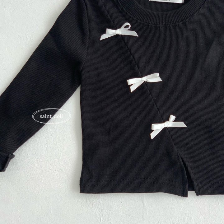 Saint Doll - Korean Children Fashion - #kidsstore - Diagonal Ribbon Tee - 7