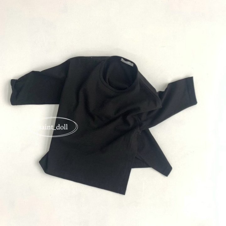 Saint Doll - Korean Children Fashion - #kidsshorts - Side Slit Long Sleeve Tee - 4