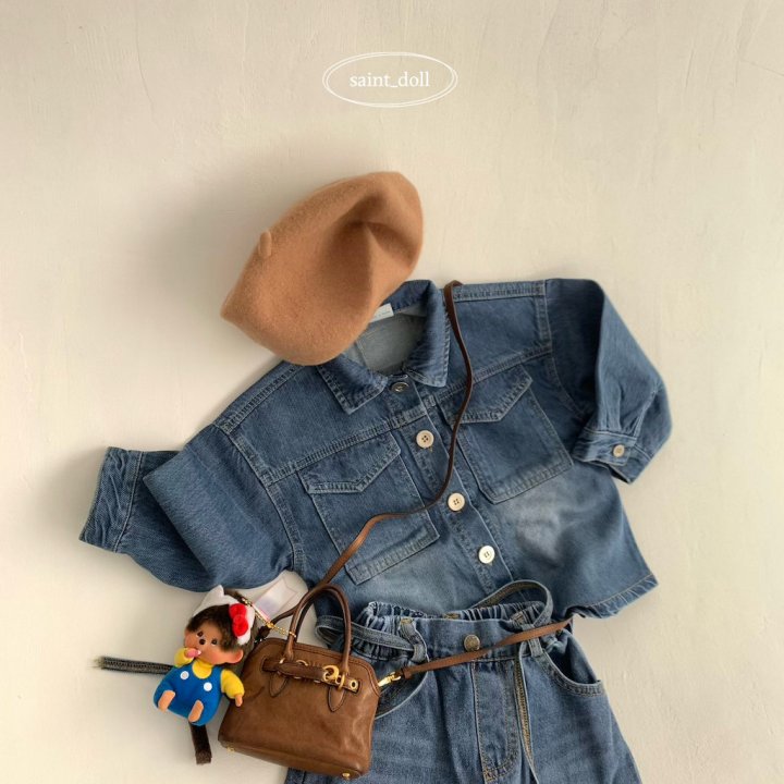 Saint Doll - Korean Children Fashion - #kidzfashiontrend - Sailor Denim Jacket - 6